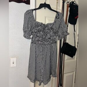 Black and White Gingham Dress